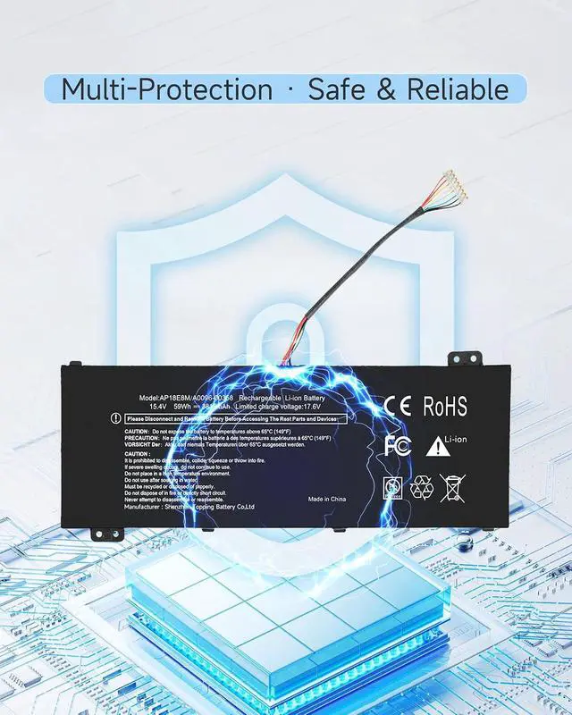 Alt view image 2 of 4 - AP18E8M Replacement Battery for AC Laptop Aspire Series
