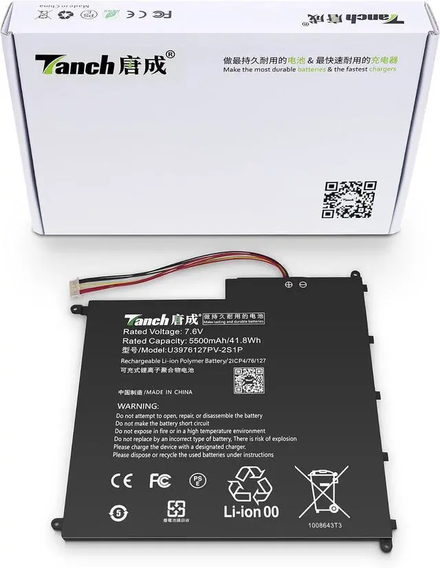 Main image of Tanch U3976127PV-2S1P 3976127 U3976127PV Laptop Battery for Peaq PNB C171V-1G428N C150V-2G4280 7.6V 5500mAh 41.8W