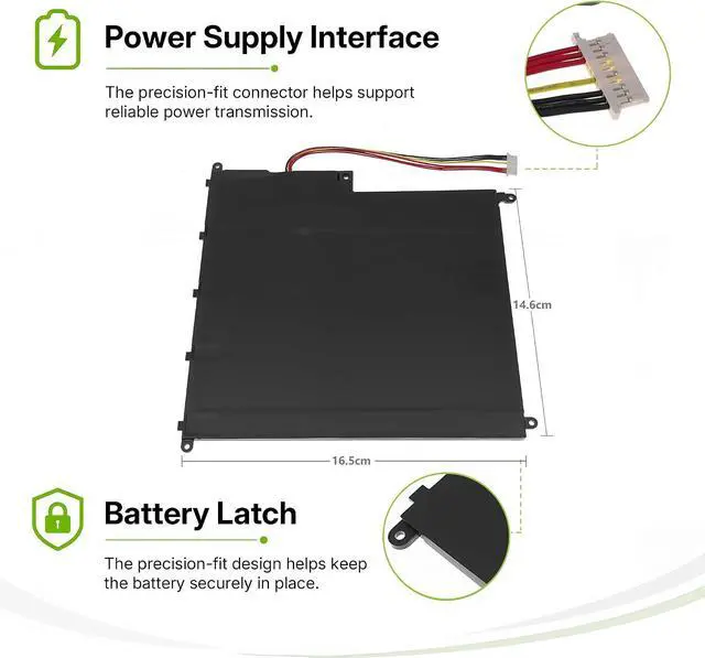 Alt view image 4 of 6 - Tanch U3976127PV-2S1P 3976127 U3976127PV Laptop Battery for Peaq PNB C171V-1G428N C150V-2G4280 7.6V 5500mAh 41.8W