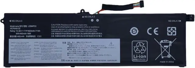Alt view image 2 of 6 - L22M4PG3 L22L4PG3 Replacement Battery Compatible with Lenovo ThinkBook 16 G5+ APO IRH 2023 Ryzen Edition AMD R7-7840H Series Laptop L22B4PG3 L22C4PG3 L22D4PG3-15.36V 71Wh