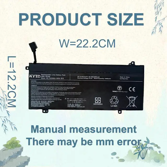 Alt view image 5 of 7 - PA5366U-1BRS Laptop Battery compatiable with for Toshiba Dynabook Satellite Pro L50 L50-G Series Compatible Part Number PA5366U-1BRS38.1Wh-15.4V
