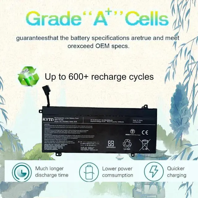 Alt view image 4 of 7 - PA5366U-1BRS Laptop Battery compatiable with for Toshiba Dynabook Satellite Pro L50 L50-G Series Compatible Part Number PA5366U-1BRS38.1Wh-15.4V