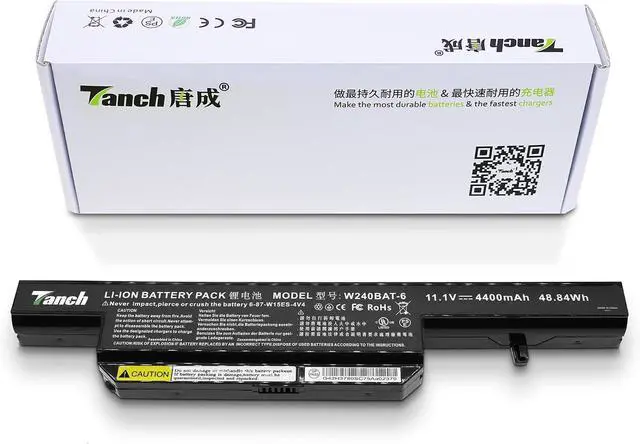 Main image of Tanch Genuine W240BAT-6 VNB142 W240BUBAT-3 6-87-W15ES-4V4 W240BUBAT-6 6-87-W15ES-4YP Laptop Battery for Clevo W150ERQ W251EU W250EU W251EL W251ELQ Zoostorm 7872-9041/A 11.1V 4400mAh 48.84W