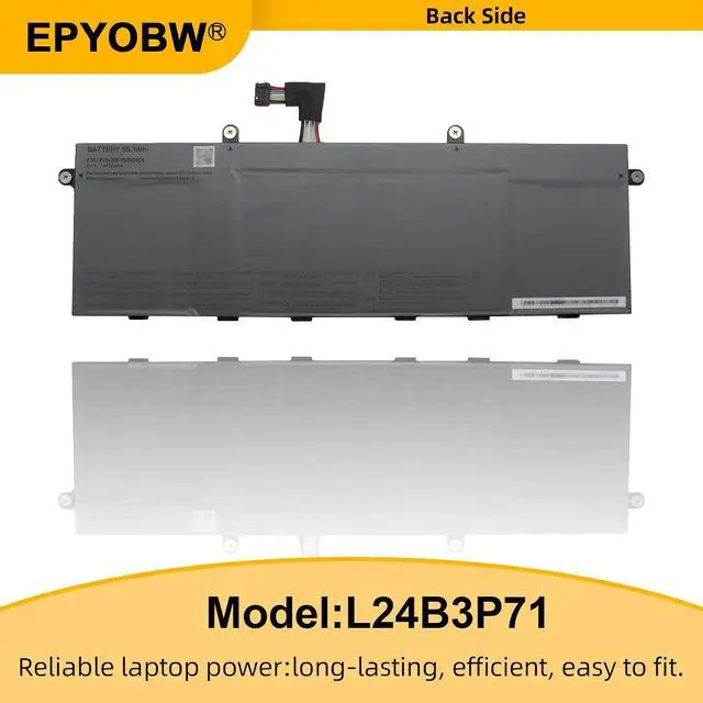 Alt view image 6 of 6 - L24B3P71 Laptop Battery 55.1Wh 4712mAh 11.7V Compatible with Lenovo ThinkPad X9-14 Gen 1 / ThinkPad X9 Aura Edition Series SB11M89902 5B11M90101 L24D3P72 SB11M89903 5B11M90102