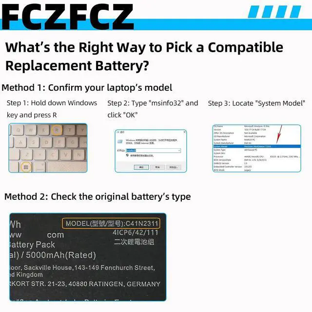 Alt view image 2 of 7 - C41N2311 Battery 80Wh Replacement for Asus ROG Ally X Ally X (2024) RC72LA RC72LA-ALLYX.Z1X Gaming Handheld Parts Series 0B200-04560000 15.56V