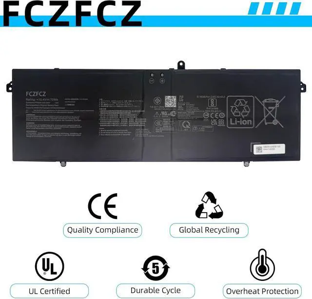 Alt view image 5 of 7 - C41N2402 Battery 70Wh 4545mAh Replacement for Asus M3607HA Vivobook S16 M3607HA M3607KA S3607CA S3607QA S3607VA Vivobook 14/18 M1807HA S14 M3407HA TP3407 TP3407SA Series 0B200-04630100 15.4V