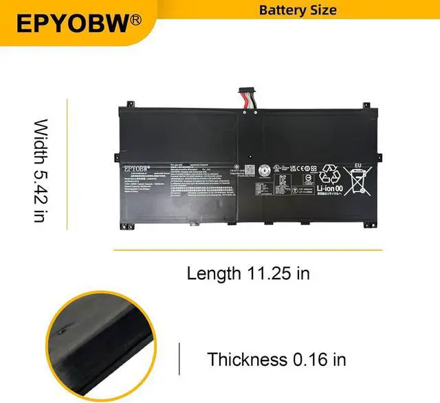 Alt view image 7 of 7 - L24B4PE2 Laptop Battery 80Wh 10260mAh 7.8V Compatible with Lenovo ThinkPad X9-15 Gen 1 Series SB11Q35380 5B11Q35379 SB11Q35382 5B11Q35381