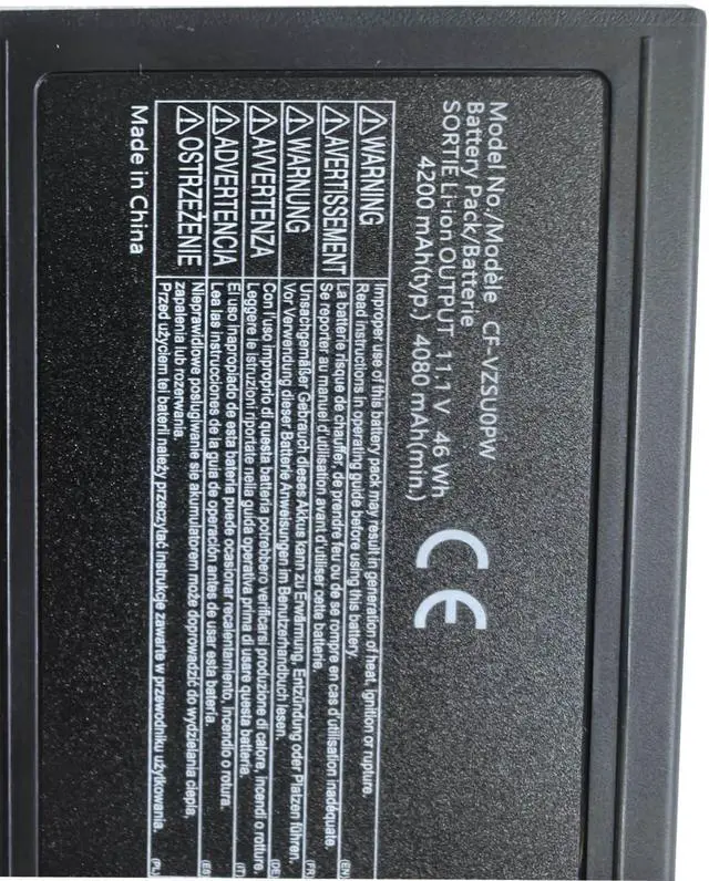 Alt view image 4 of 4 - Aowe CF-VZSU0PW 11.1V 4080mAh/46Wh Replacement Battery for Toughbook CF-54 54 Gloved Multi Touch,54 Lite CF-VZSU0PW CF-VZSU0LW