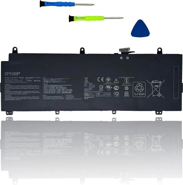 Main image of C41N1828 Laptop Battery 60Wh 3890mAh 15.44V Compatible with Asus ROG Zephyrus S GX531GV GX531GW GX531GWR GX531GX GX531GXR GX532GV GX532GW GX535GV GX535GW Series 0B200-03020200 0B20003020200