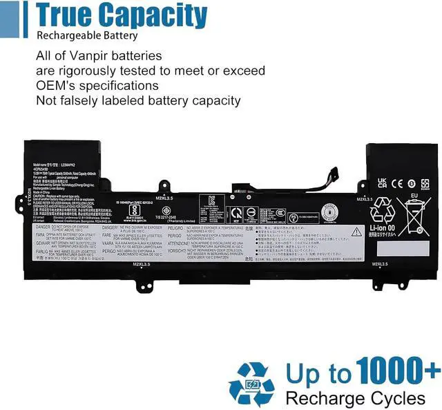 Alt view image 6 of 7 - L23M4PK2 Laptop Battery Replacement for Lenovo IdeaPad Slim 5 16ABR8 (Type: 82XG) 16IAH8 (Type: 83BG) 16IRL8 (Type: 82XF) Series L22C4PA5 L22D4PA5 15.08V 76Wh 5040mAh