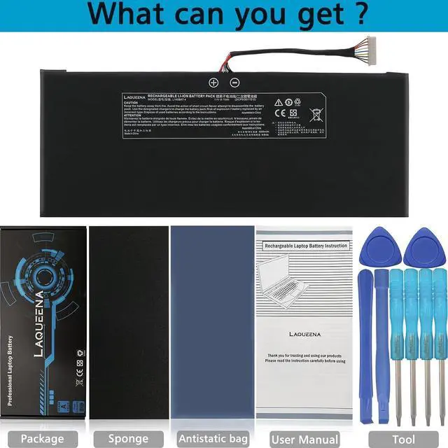 Alt view image 7 of 7 - L140BAT-4 73Wh Laptop Battery Compatible with Lemp9 System76 Darter Pro 2021 L140CU L141CU L140MU L141MU 6-87-L140S-72B01 2ICP5/50/112 VIA