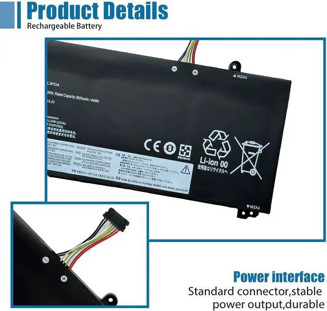 Alt view image 3 of 5 - L19L3PDA L19C3PDA Laptop Battery Replacement for Lenovo ThinkBook 14 G2 ITL are 14 G3 ACL 14 G4 ABA 15 G2 ITL are 15 G3 ACL 15 G4 ABA Series L19D3PDA L19M3PDA 11.52V 45Wh 3907mAh