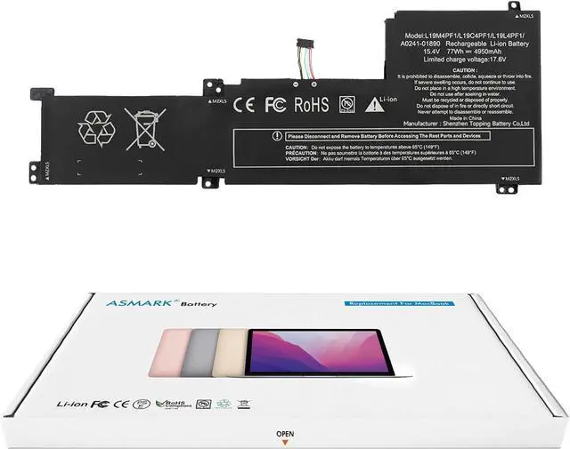 Main image of L19M4PF1 Battery Replacement for Lenovo IdeaPad 5-15IIL05 81YK 5-15ARE05 81YQ 82LN 5-15ITL05 82FG 5-15IAL7 82SF 5-15ABA7 82SG Series SB10W86946 5B10W86940 SB10W86960 5B10W86950 L19C4PF1 Laptop Battery