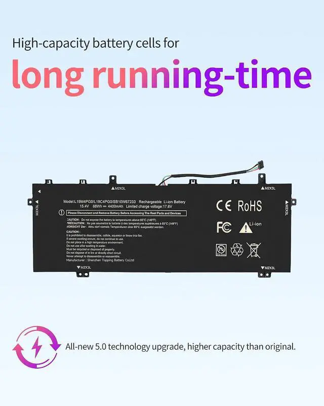 Alt view image 3 of 4 - ASMARK L19M4PG0 Battery Replacement for Lenovo Legion Y9000X Legion Y740S-15IMH 15IMH L19C4PG0 SB10W67233 Laptop Battery