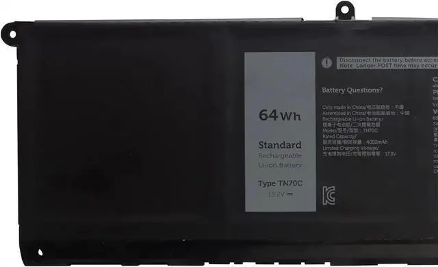 Alt view image 2 of 5 - TN70C G91J0 V6W33 Laptop Battery Compatible with Dell 3510 3511 3515 5310 5410 5418 5510 5515 5518 Latitude 3320 3520 3420 Vostro 3510 3515 3511 5510 5410 Series(15.2V 64Wh)
