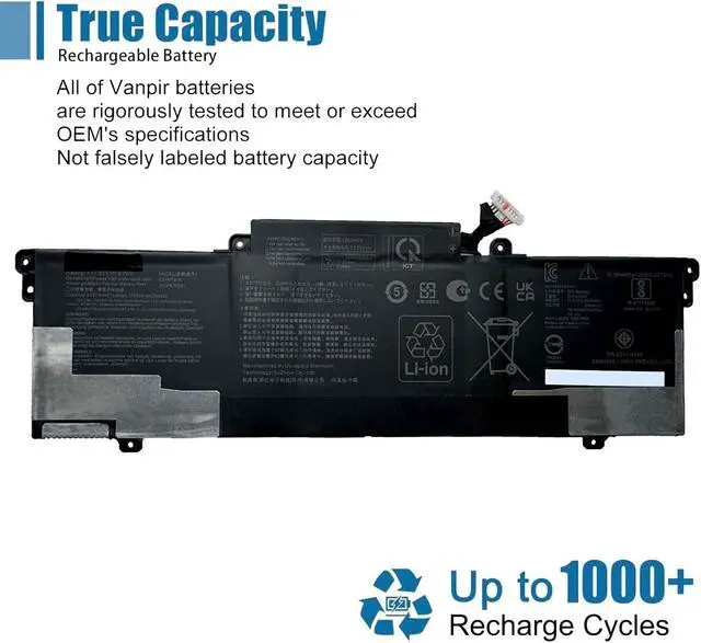 Alt view image 5 of 6 - C31N1914 Laptop Battery Replacement for Asus ZenBook 13 UX425UG ZenBook 14 UX435EA UX435EAL UX435EG UX435EGL UM425QA UM425QA-KI072T UM425UAZ Series 0B200-03730100 11.61V 63Wh 5427mAh