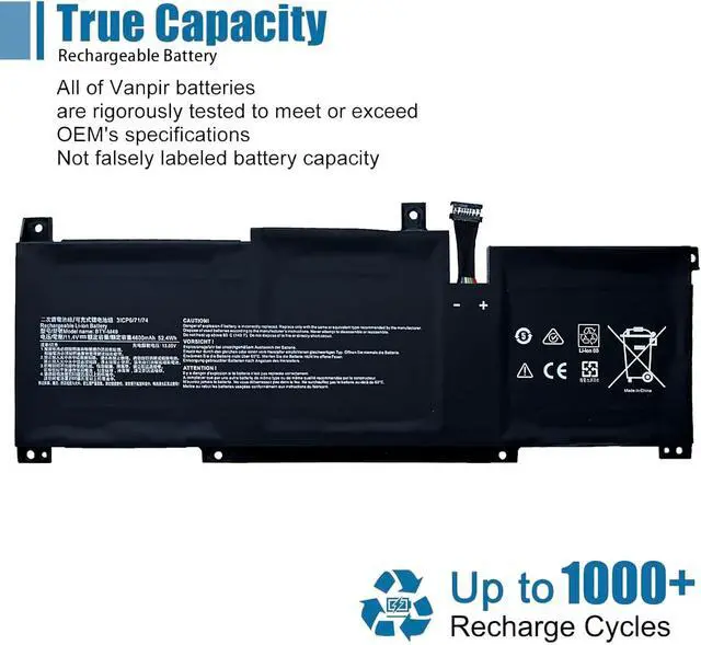 Alt view image 5 of 6 - BTY-M49 Laptop Battery Replacement for MSI Prestige 14 A10SC-009 i7-10710U A10SC-057RU Modern 14 B10M B10RAS Series 11.4V 52.4Wh 4600mAh