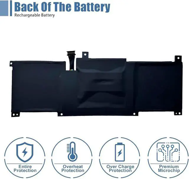 Alt view image 4 of 6 - BTY-M49 Laptop Battery Replacement for MSI Prestige 14 A10SC-009 i7-10710U A10SC-057RU Modern 14 B10M B10RAS Series 11.4V 52.4Wh 4600mAh