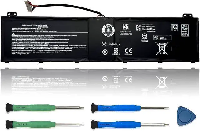 Main image of AP21A8T Laptop Battery Replacement for Acer Predator Helios 300 PH317-56-78LY PH317-56-78SM PH315-55-78L7 PH315-55-796N Nitro 5 AN517-55-78KU/713K Series AP21A7T AP21A5T 15.4V 90.61Wh 5716mAh