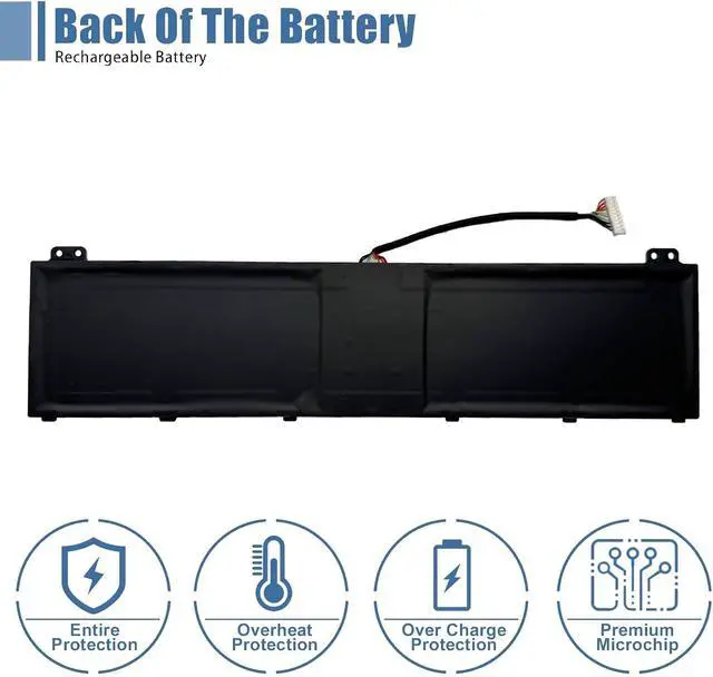 Alt view image 4 of 6 - AP21A8T Laptop Battery Replacement for Acer Predator Helios 300 PH317-56-78LY PH317-56-78SM PH315-55-78L7 PH315-55-796N Nitro 5 AN517-55-78KU/713K Series AP21A7T AP21A5T 15.4V 90.61Wh 5716mAh