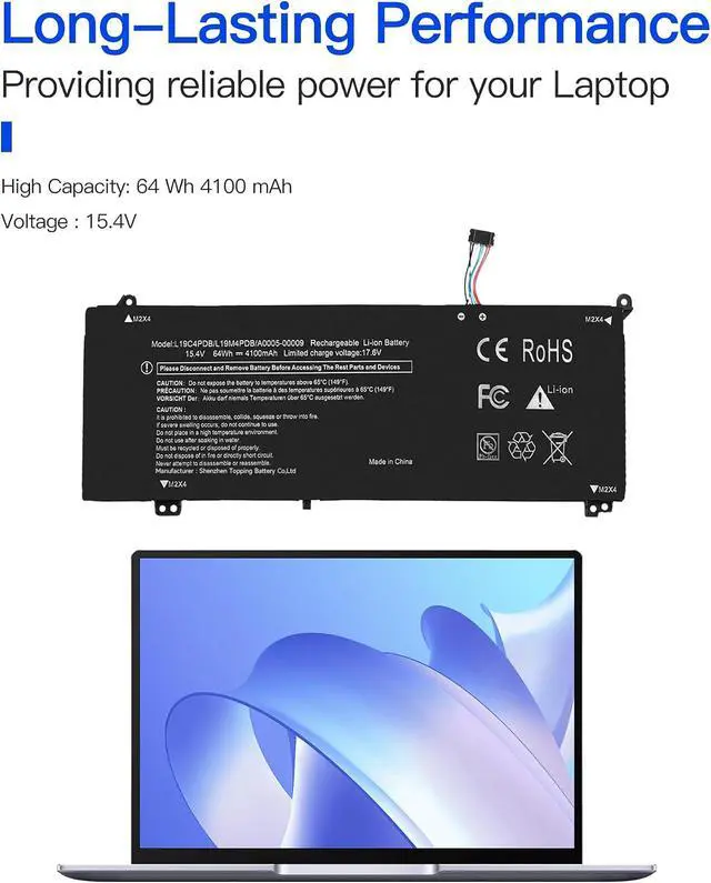 Alt view image 2 of 4 - L19C4PDB L19M4PDB Laptop Battery for Lenovo ThinkBook 14s Yoga ITL 14 2021 G2 ITL are G3 ITL ACL 15 G2 ITL are G3 ITL ACL Series SB10Z21205 5B10Z21201 5B10Z21209