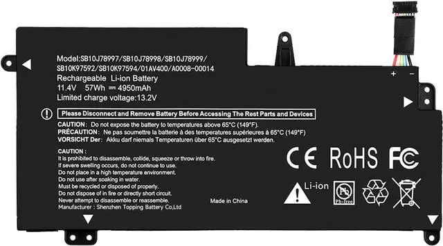 Main image of SB10J78997 Laptop Battery Replacement for Lenovo ThinkPad 13 1st 2nd Gen 13 Chromebook S2 1st 2nd Gen Series 01AV400 01AV401 01AV402 01AV435 01AV436 01AV437 SB10J78998 SB10J78999