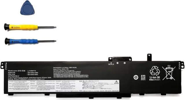 Main image of L21L6P70 L21M6P70 L21C6P70 L21D6P70 5B10W51893 Laptop Battery Replacement for Lenovo ThinkPad P16 Gen 1 (Type 21D6, 21D7) / ThinkPad P16 Gen 2 (Type 21FA, 21FB) Series(11.52V 94Wh)