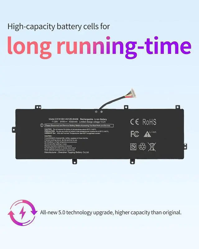 Alt view image 3 of 4 - ASMARK C31N1831 Battery Replacement for ASUS P3540FA P3548FA P574FA PE574FA Pro3548FA Pro574 Pro574FA PX574FA PX574F Series 0B200-03330200 Laptop Battery