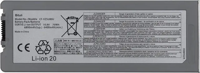 Main image of CF-VZSU80U,Laptop Battery Replacement for Panasonic CF-C2 Toughbook Tablet PC Series Notebook CF-VZSU83U CF-VZSU82U CF-C2AECCHCE 10.8V 70Wh 6800mAh
