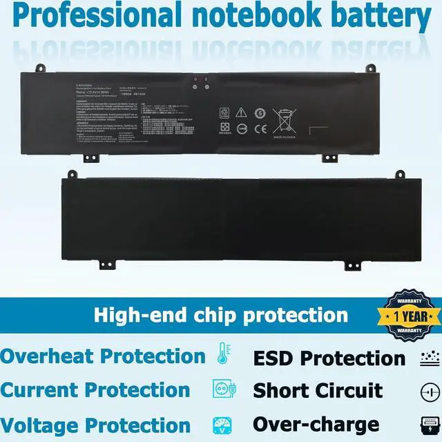 Alt view image 4 of 7 - C41N2013 Laptop Battery Compatible with Asus Rog Strix G15 G513 G513R G513IR G513IM G513QM G513QR G513QY Series C41N2013-1 0B200-03880000 0B200-03880100 0B200-03880200 4-Cell 15.4V 90Wh