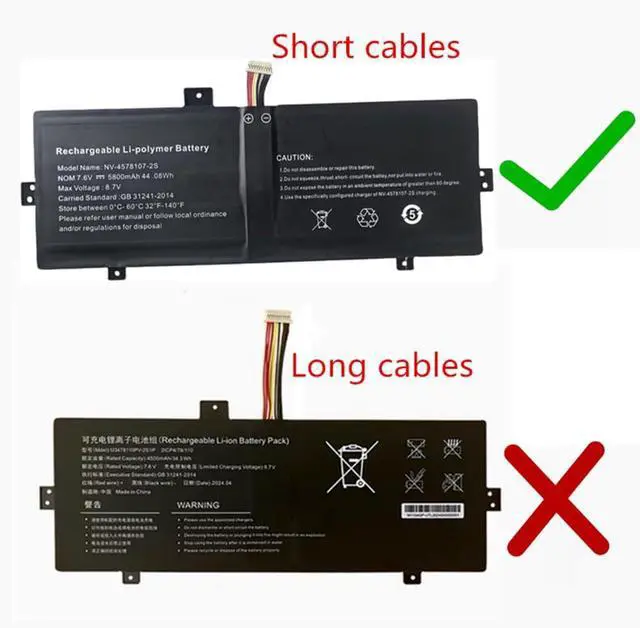 Alt view image 2 of 3 - Civhomy Replacement NV-4578107-2S Battery Compatible with NV-4575107-2S NV-3379107-2S 3379107 Geobook 120 IOTA_FLO/64GB N1169P0EA SLIMBOOK 11 7.6V,5800mAh(10Pins 9Lines)