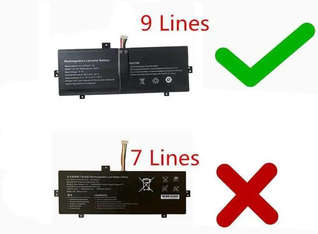 Alt view image 3 of 3 - Civhomy Replacement NV-4578107-2S Battery Compatible with NV-4575107-2S NV-3379107-2S 3379107 Geobook 120 IOTA_FLO/64GB N1169P0EA SLIMBOOK 11 7.6V,5800mAh(10Pins 9Lines)