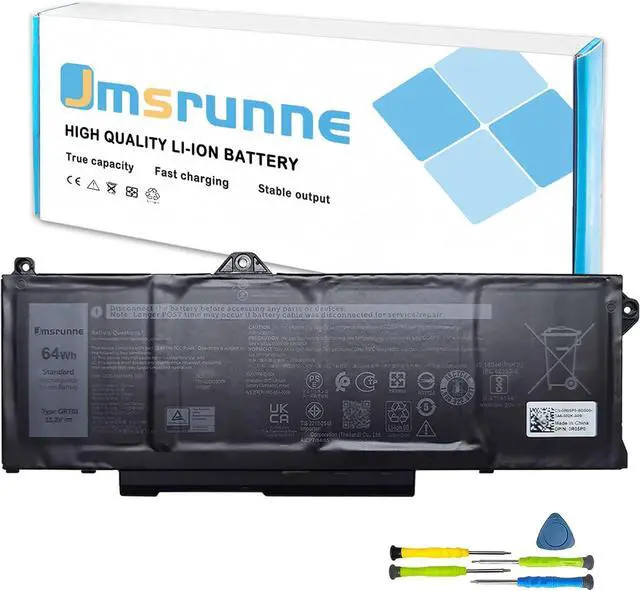 Main image of 64Wh GRT01 Laptop Battery Compatible with Dell Latitude 5521 5421 5431 5531 Precision 3470 3571 3581 3561 3591 Mobile Workstation Alienware m17 R5 AMD Gaming 00P3TJ 0P3TJ 05RGW 0R05P0 4-Cell