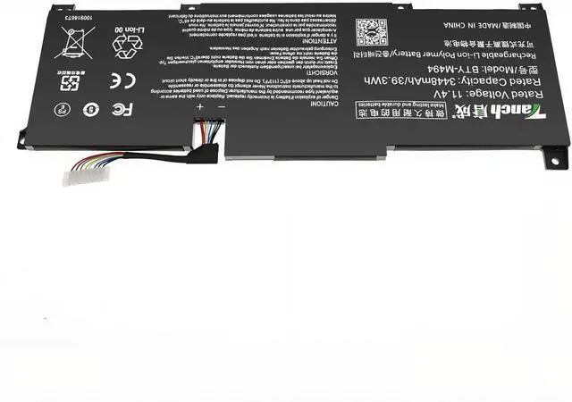 Alt view image 3 of 5 - Tanch Genuine BTY-M494 Laptop Battery Replace for Msi Modern 14 C12M 15(B12M) 14 C11M 14 C13M Modern 15 A11M 15 A5M 11.4V 3448mAh 39.3W