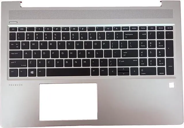 Alt view image 2 of 7 - L45091-001 Replacement for HP Probook 450 455R G6 450 455 G7 Laptop Upper case Palmrest Assembly Part with Non-Backlit US Keyboard Silver