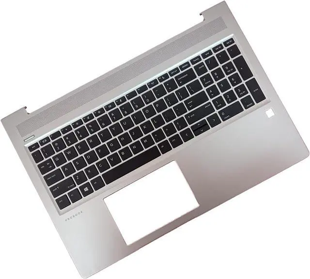 Alt view image 6 of 7 - L45091-001 Replacement for HP Probook 450 455R G6 450 455 G7 Laptop Upper case Palmrest Assembly Part with Non-Backlit US Keyboard Silver