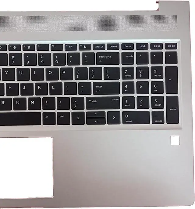 Alt view image 7 of 7 - L45091-001 Replacement for HP Probook 450 455R G6 450 455 G7 Laptop Upper case Palmrest Assembly Part with Non-Backlit US Keyboard Silver