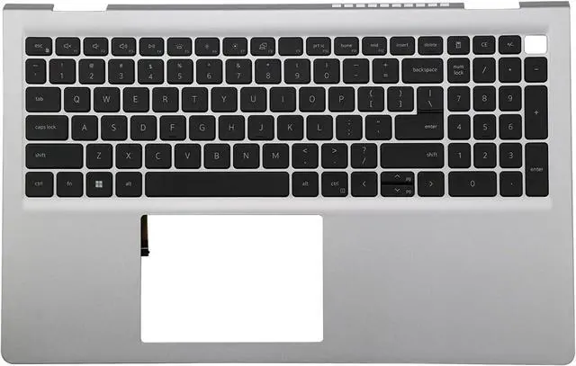 Main image of BestParts Silver Palmrest with Backlit Keyboard Assembly Replacement for Dell Inspiron 15 3520 3525 3530 3535 (with USB-C), US Laytout, P/N: G8XT0