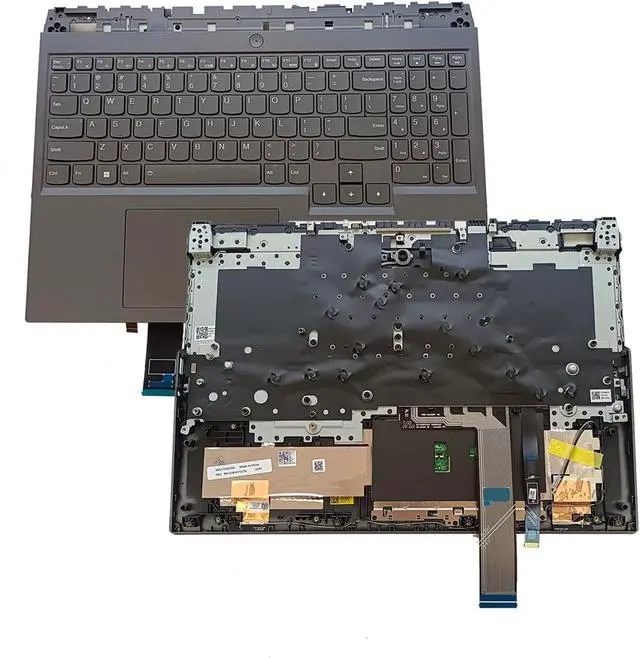 Alt view image 3 of 7 - Replacement for Lenovo Legion 5 Pro 16ARH7 SG AMD Laptop Upper Top Cover Case Palmrest RGB Keyboard Touchpad Assembly Part 5CB1H71212 5CB1H71276 5CB1H70903 5CB1H71040 Gray