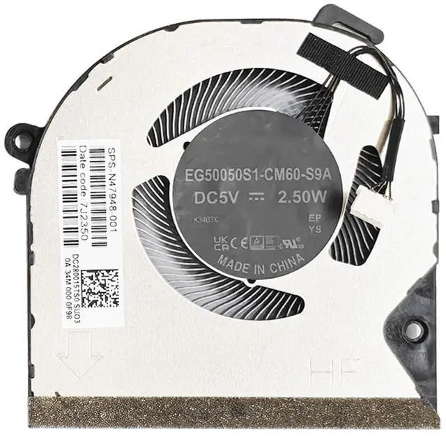 Alt view image 7 of 7 - New Replacement Cooling Fans for HP Envy x360 15-FH 15Z-FH 15-FE 15-FH0013DX 15-FH0097NR 15-FE0013DX 15-F0010CA Laptop P/N:N49282-001 N47948-001 EG50050S1-CM50-S9A EG50050S1-CM60-S9A DC5V 2.5W