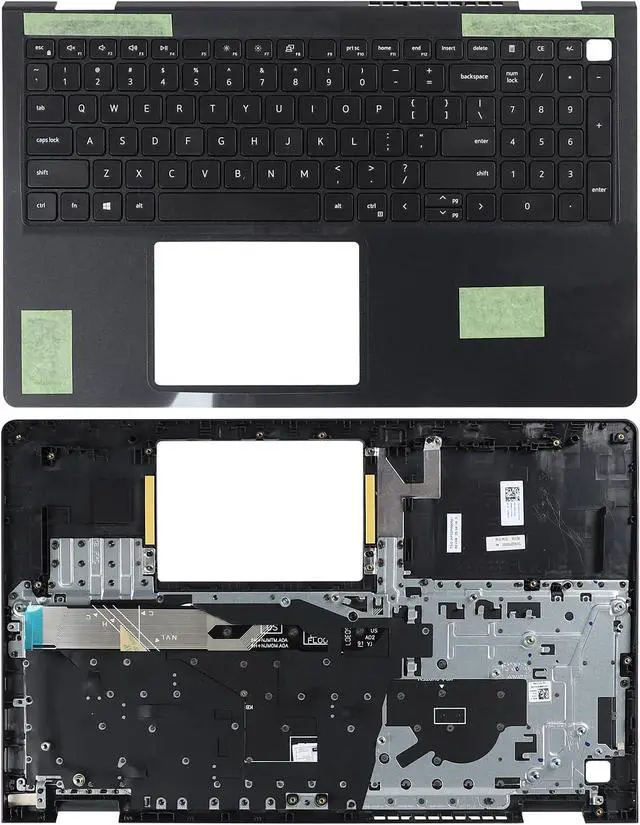 Alt view image 3 of 7 - 05MD22 Upper Case Palmrest with Non-Backlit Keyboard Replacement for Dell Inspiron 15 3511 3520 3525 3530 3510 3515, USB Type-C, 5MD22 for Black Top Cover Laptop