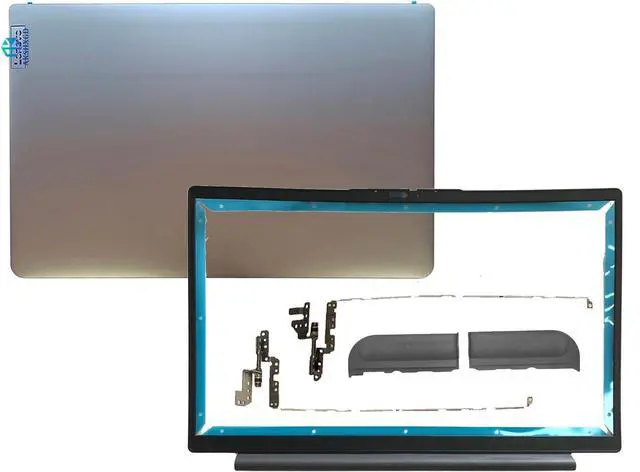 Main image of 5CB1B60414 5H50S29002 5B30S18993 5CB1C17342 Replacement for Lenovo ideapad 3-15ITL6 3-15ADA6 3-15ALC6 3 15IAU7 3 15ABA7 Laptop LCD Back Cover with Hinges and Front Bezel Frame and Hinges Cover Sliver