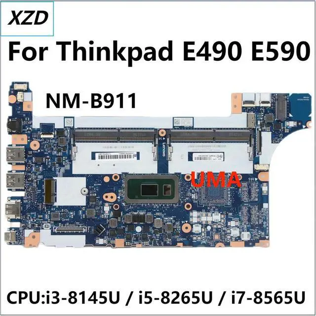 Alt view image 2 of 6 - FE490 FE480 FE590 NM-B911 Mainboard Compatible for Lenovo ThinkPad E490 E590 Laptop Motherboard I3-8145U with I3 I5 I7 CPU(E590 i5-8265U)