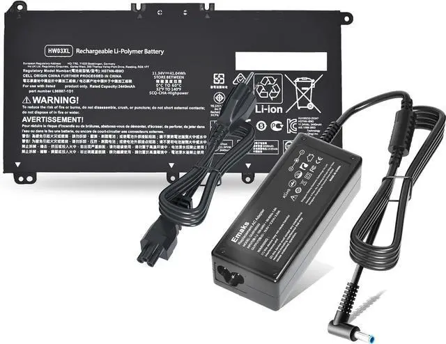 Main image of Battery HW03XL and Charger 65W for HP Pavilion 17-CN 17-CP:17-cn0021nr cn0025nr 17-cn4065cl 17-cn0001tg 17-cn0050zl 17-cn4065cl 17-cn0001tg 17-cn0050zl 17-cp3005dx 17-cp2035cl 17-cp2035cl 17-cp3047nr