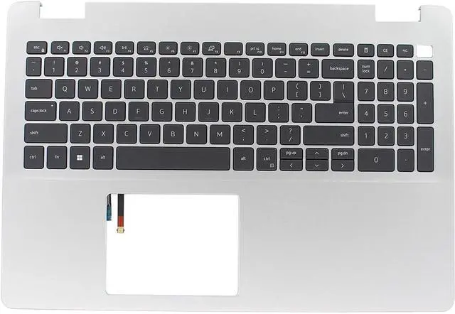 Main image of New Replacement for Dell Inspiron 5593 5594 Vostro 3593 3501 Laptop Palmrest Upper Case Backlit Keyboard NO-Type-C Assembly Part V5JHC 0V5JHC Silver Gray