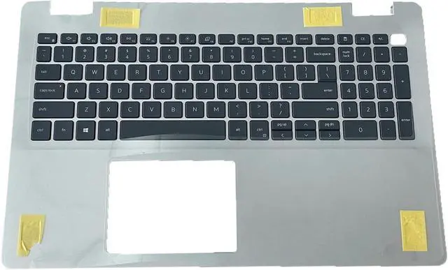Alt view image 6 of 7 - New Replacement for Dell Inspiron 5593 5594 Vostro 3593 3501 Laptop Palmrest Upper Case Backlit Keyboard NO-Type-C Assembly Part V5JHC 0V5JHC Silver Gray