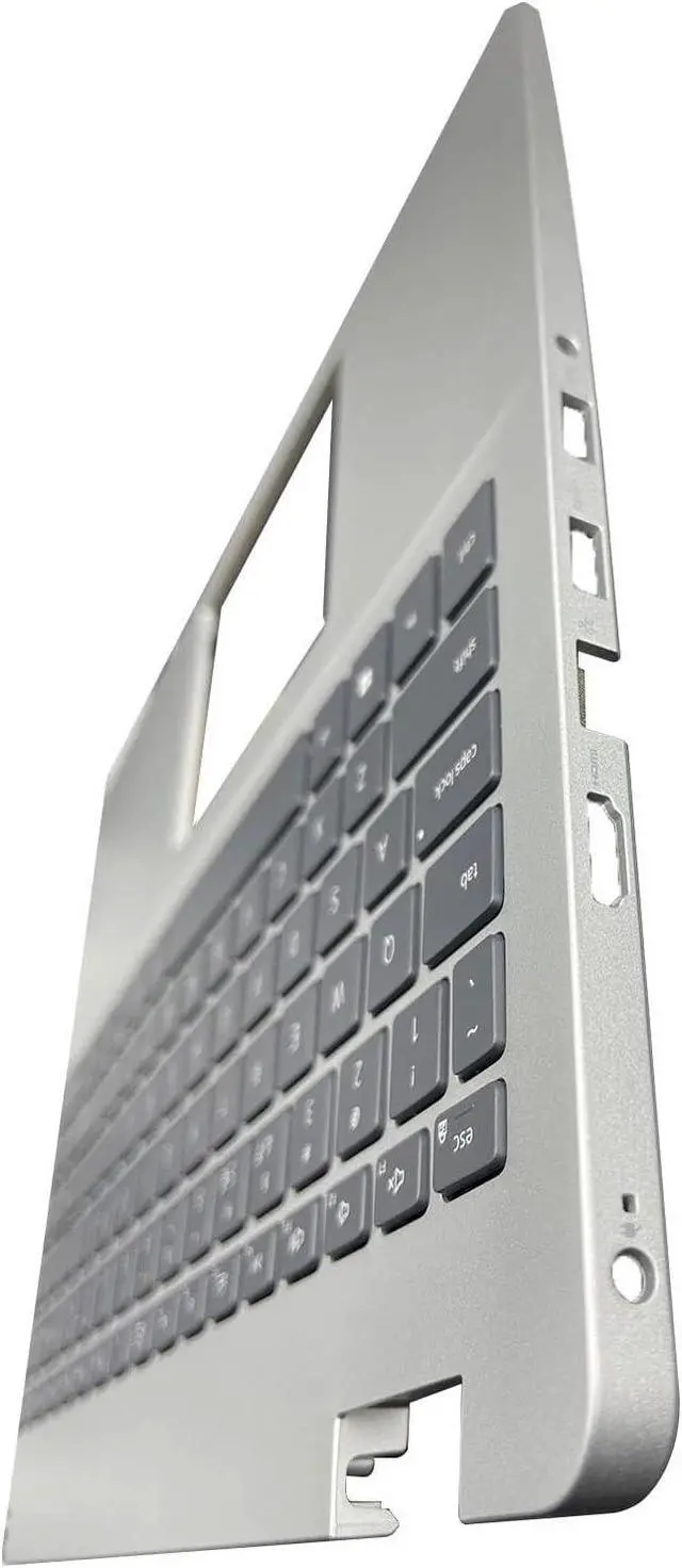 Alt view image 4 of 7 - New Replacement for Dell Inspiron 5593 5594 Vostro 3593 3501 Laptop Palmrest Upper Case Backlit Keyboard NO-Type-C Assembly Part V5JHC 0V5JHC Silver Gray