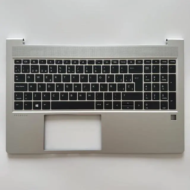 Alt view image 2 of 5 - N43874-071 Silver Palmrest w/SP Non-Backlit KB Fingerprint for 450 G10