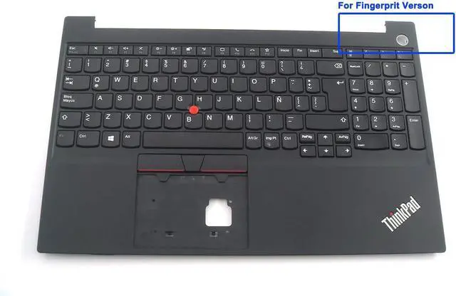 Alt view image 2 of 4 - Parts for for Lenovo ThinkPad E15 Gen 2 Palmrest Keyboard Bezel Latin Spanish Non-Backlit for Fingerprint 5M11A35951