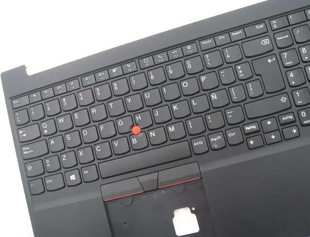 Alt view image 4 of 4 - Parts for for Lenovo ThinkPad E15 Gen 2 Palmrest Keyboard Bezel Latin Spanish Non-Backlit for Fingerprint 5M11A35951
